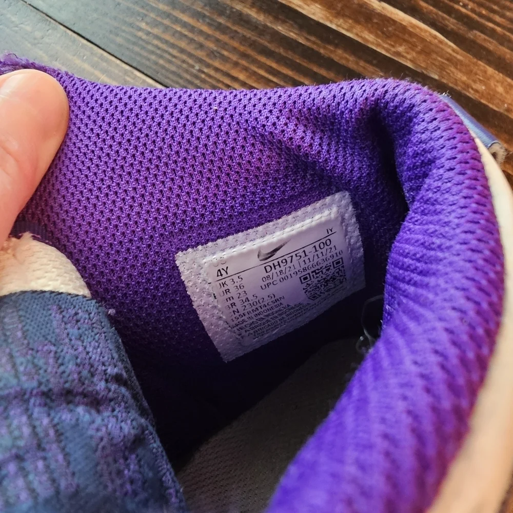 Nike High-Top Sneakers in Purple and Cream